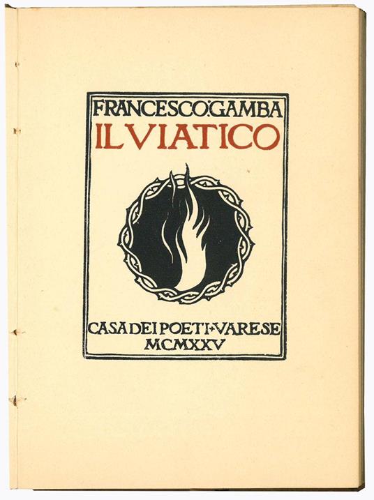 Il viatico - Francesco Gamba - copertina