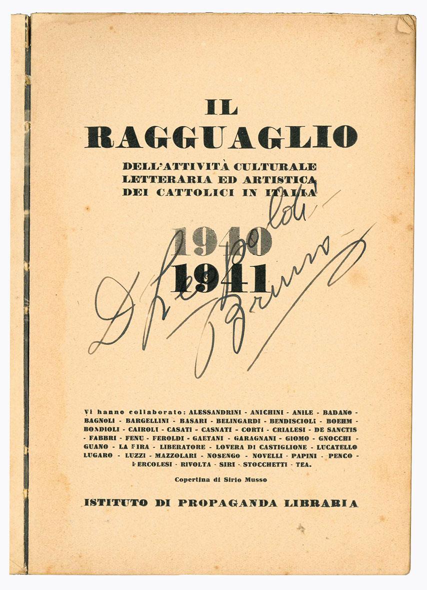 Il ragguaglio dell'attività culturale, letteraria ed artistica dei cattolici in Italia 1940-1941