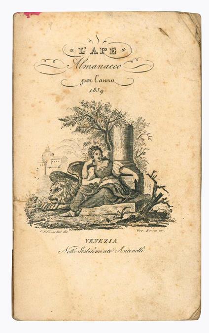 Almanacco per l'anno 1839. Anno quinto - Almanacco Per L'Anno 1839 - copertina