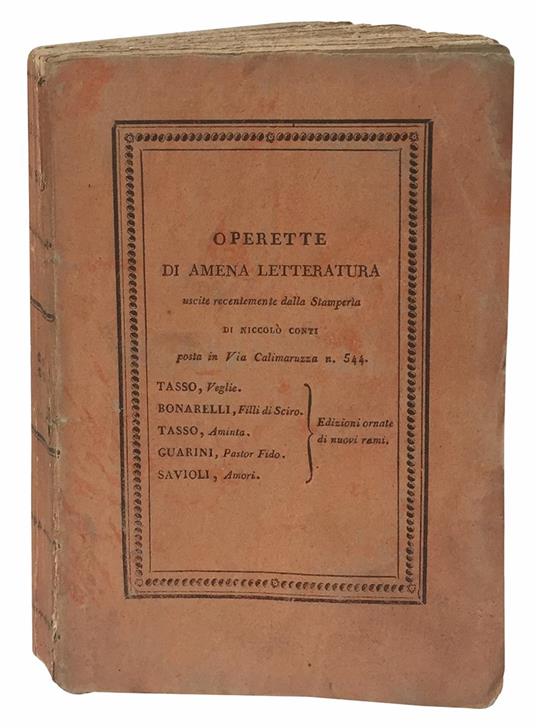 Filli di Sciro del conte Guidubaldo Bonarelli - Guidubaldo Bonarelli - copertina