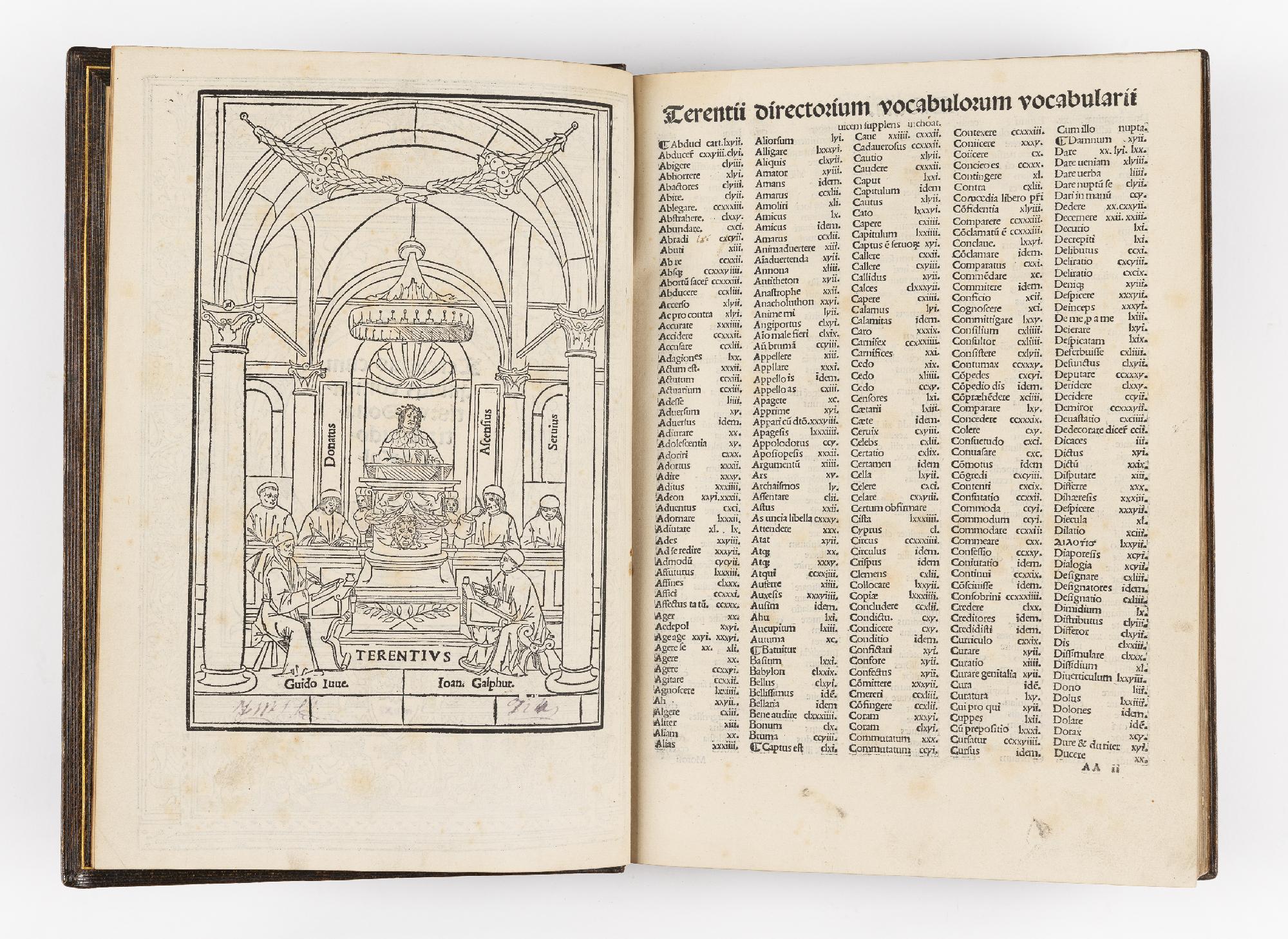 Terentius cum quinque commentis: videlicet Donati: Guidonis: Calphur. Ascensii & Servii