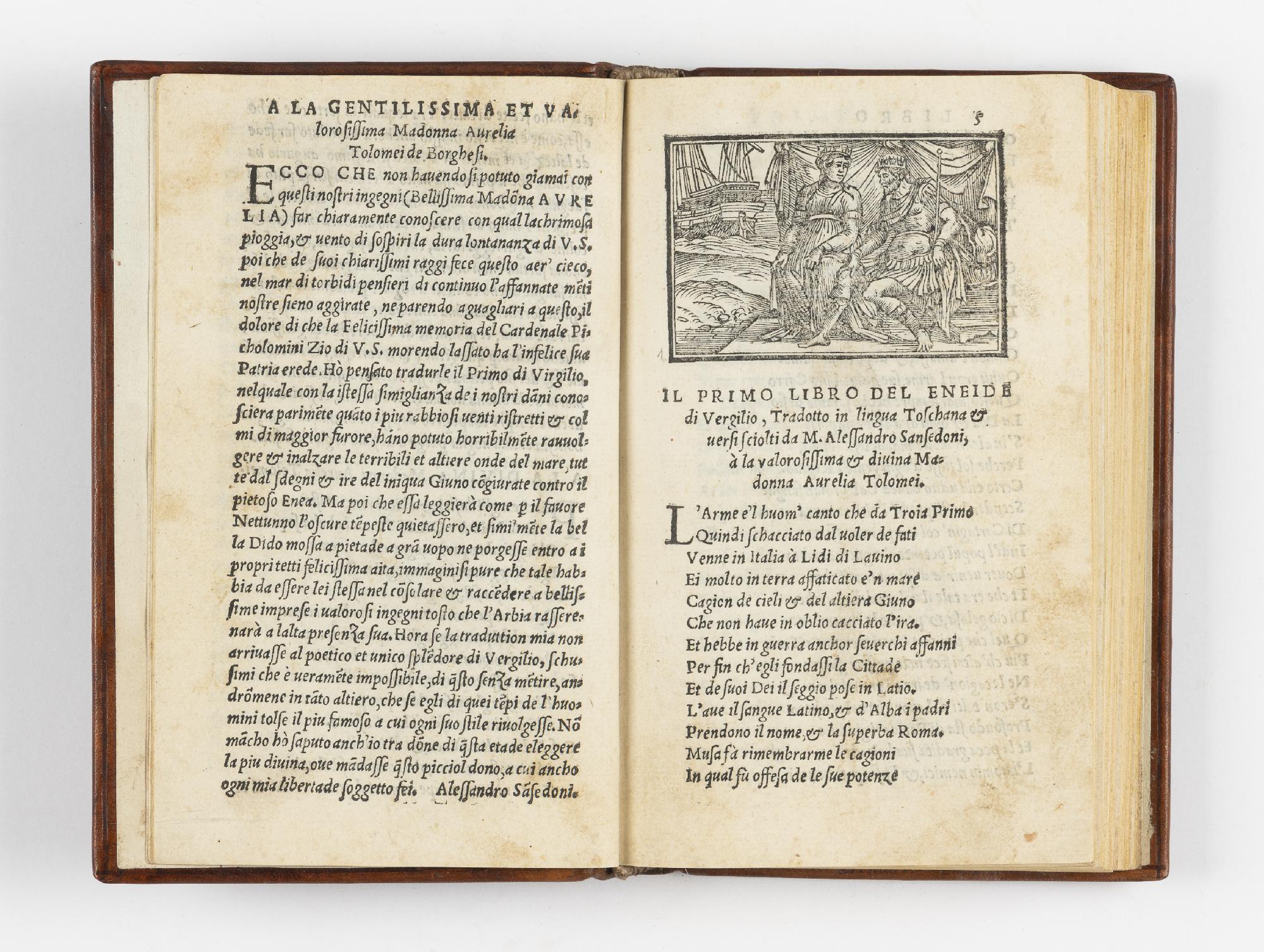 I sei primi libri del Eneide di Vergilio, tradotti à piu illustri & honorate donne. Et tra l'altre à la nobilissima & divina madonna Aurelia Tolomei de Borghesi, à cui ancho è indirizzato tutto il presente volume. MDXXXX