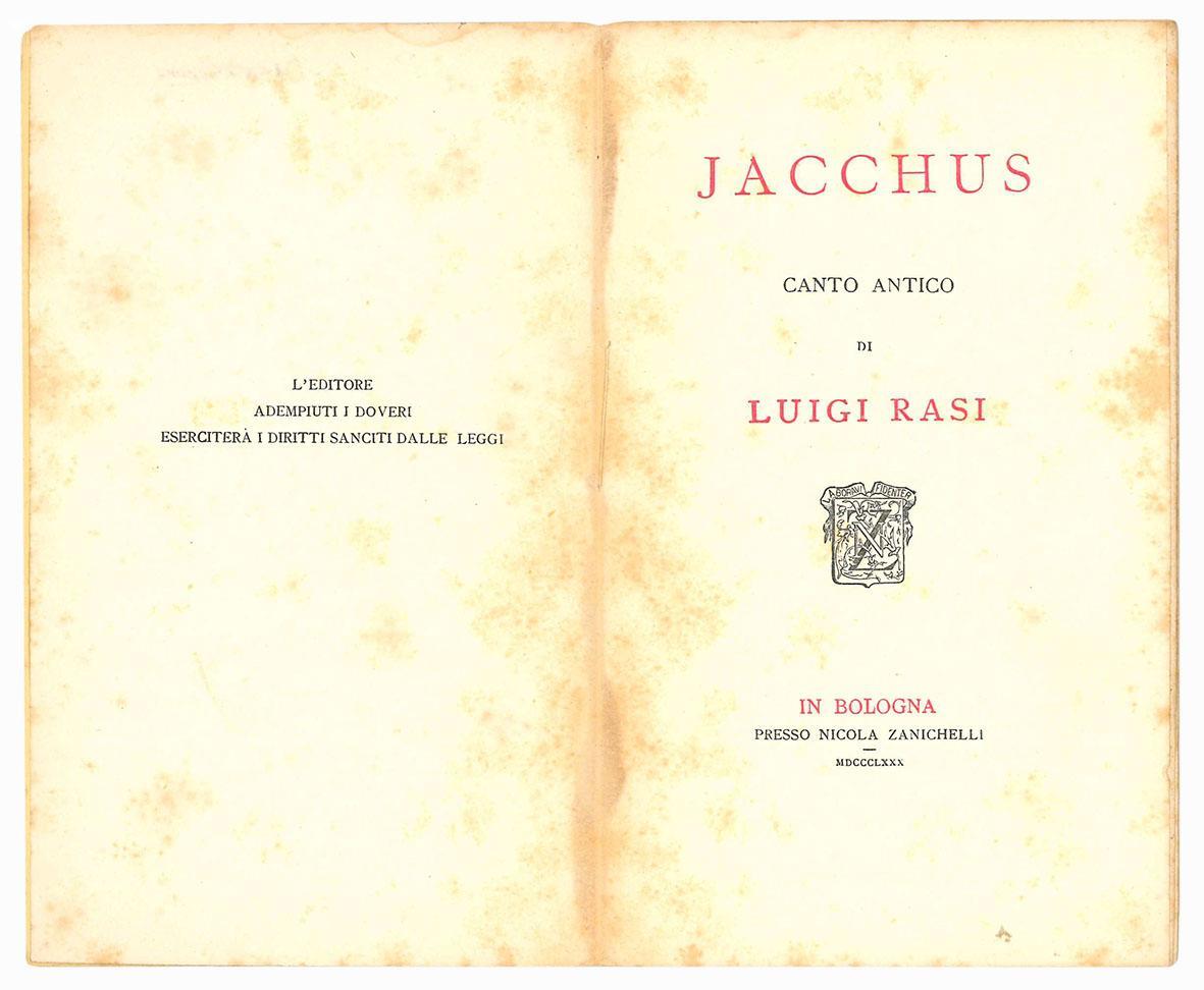 Jacchus. Canto antico