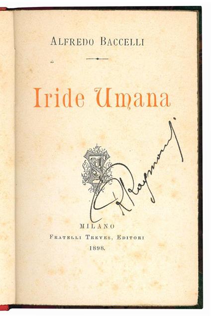 Iride umana - Alfredo Baccelli - copertina