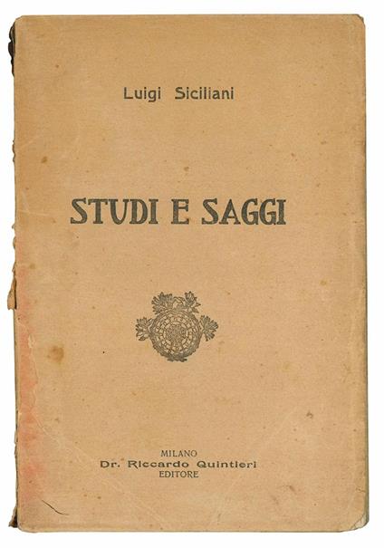 Studi e saggi - Luigi Siciliani - copertina