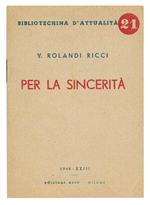 Per la sincerità