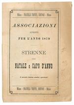 Associazioni aperte per l'anno 1879. Strenne per Natale e Capo d'Anno