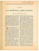 La morale nell'arte. Conferenza tenuta nella Università Popolare di Salerno