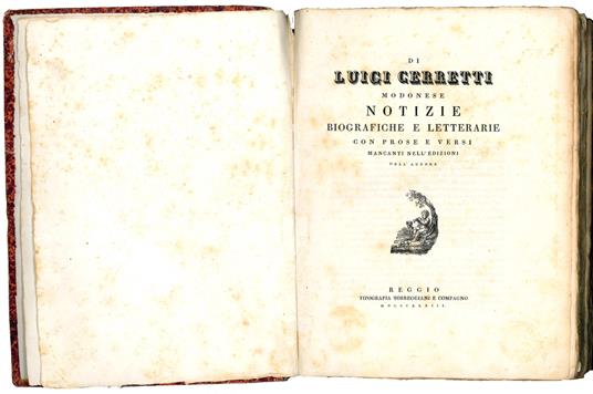 Notizie biografiche e letterarie in continuazione della Biblioteca modonese del cavalier abate Girolamo Tiraboschi - Luigi Cerretti - copertina