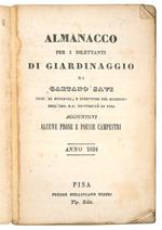 Almanacco per i giovani dilettanti di giardinaggio [...] aggiuntovi alcune prose e poesie campestri. Anno 1824. V. I