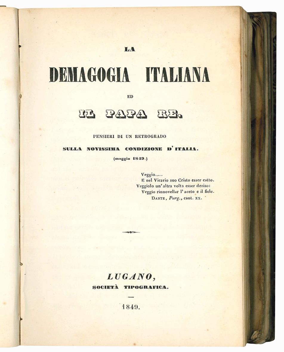 Sette libere parole di un italiano sulla Italia (Marzo 1849)
