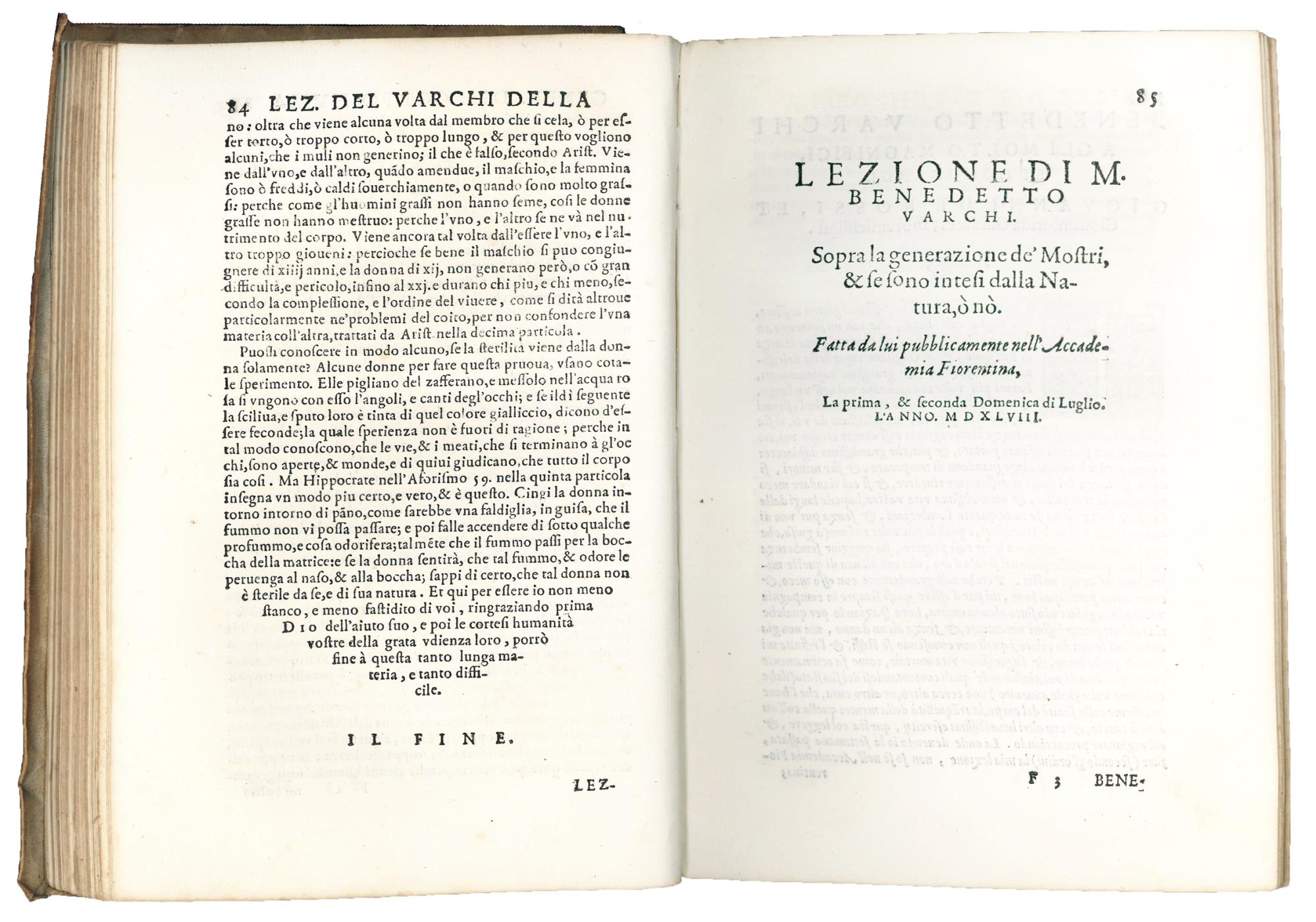 Lezzioni di M. Benedetto Varchi accademico fiorentino, lette da lui publicamente nell'Accademia Fiorentina, [...] Raccolte nuovamente, e la maggior parte non più date in luce, con due tavole, [...] Con la vita dell'autore [...]