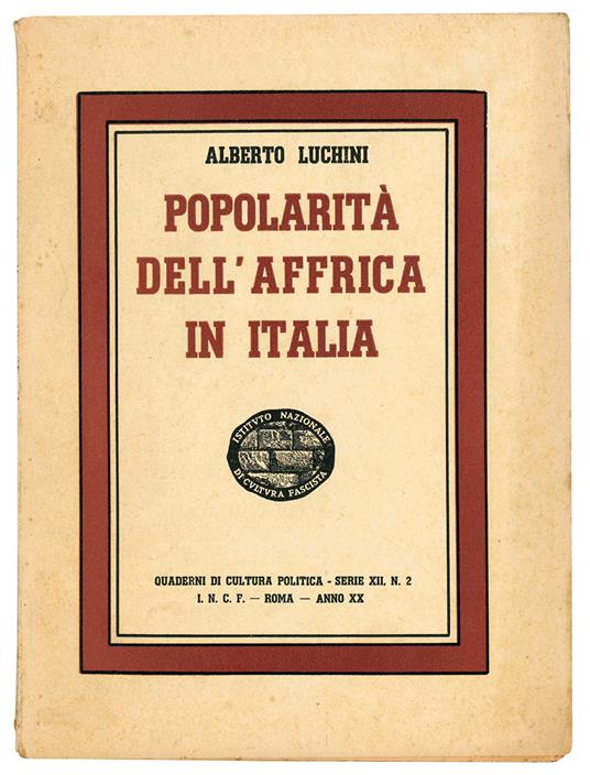 Popolarità dell'Affrica in Italia - Alberto Luchini - copertina