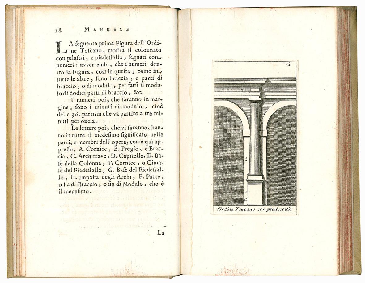 Manuale di architettura di Giovanni Branca architetto della S. Casa di Loreto. Con figure in rame delineate, ed incise da Filippo Vasconi architetto romano. Nuova edizione