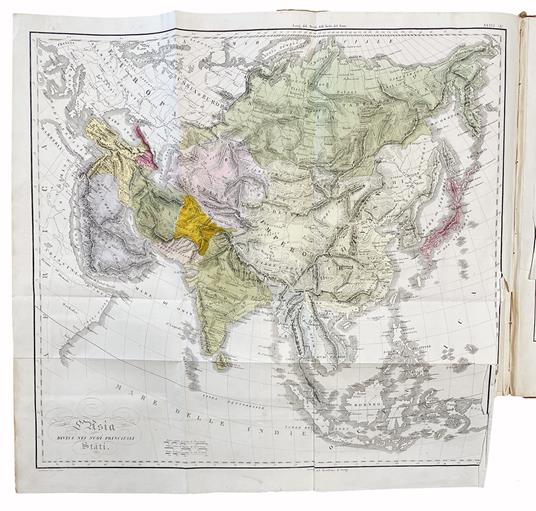 Atlante di geografia universale. Preceduto da un vocabolario de' nomi tecnici della geografia, corredato di specchi statistici delle divisioni politiche della terra, ed arricchito d'illustrazioni e di una bilancia politica del Globo per servire al Co - Francesco Costantino Marmocchi - copertina