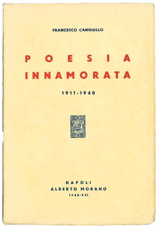 Poesia innamorata. 1911-1940 - Francesco Cangiullo - copertina