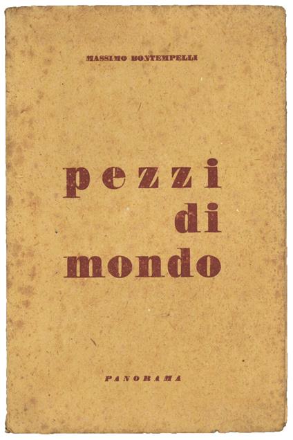 Pezzi di mondo - Massimo Bontempelli - copertina