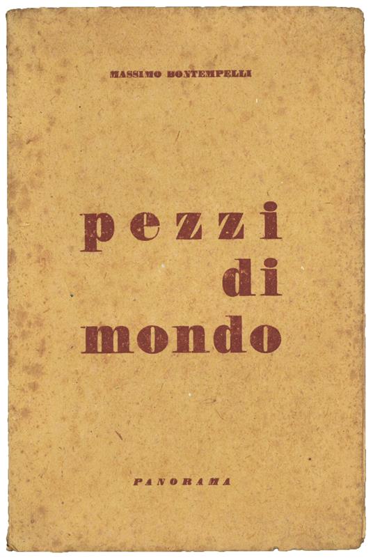 Pezzi di mondo - Massimo Bontempelli - copertina