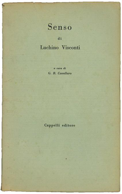Senso a cura di G.B. Cavallaro - Luchino Visconti - copertina