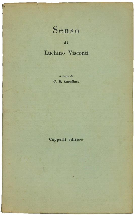 Senso a cura di G.B. Cavallaro - Luchino Visconti - copertina