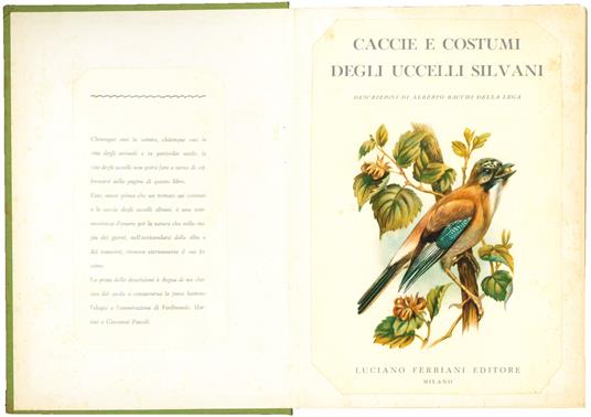Caccie e costumi degli uccelli silvani - Alberto Bacchi Della Lega - copertina