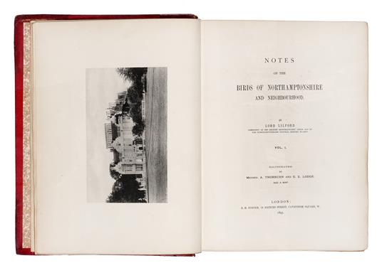 Notes on the Birds of Northamptonshire and Neighbourhood. Illustrated by Messrs. A Thorburn and G. E. Lodge. And a map. Vol. I [-II] - Lilford Lord - copertina