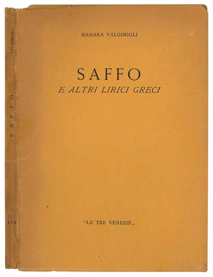 Saffo e altri lirici greci. V edizione - Manara Valgimigli - copertina