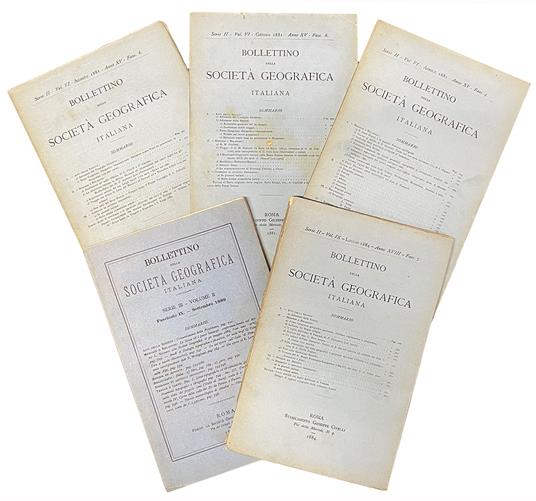 Bollettino della Società Geografica Italiana. Cinque numeri - Società Geografica Italiana - copertina