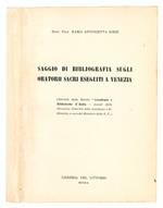 Saggio di bibliografia sugli oratorii sacri eseguiti a Venezia