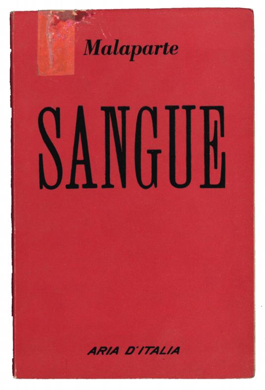 Sangue - Curzio Malaparte - copertina