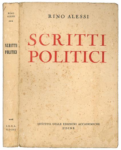 Scritti politici - Rino Alessi - copertina