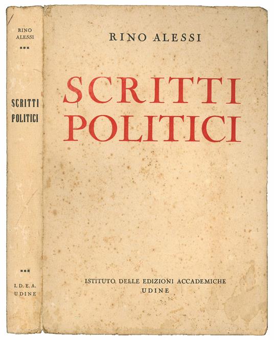 Scritti politici - Rino Alessi - copertina