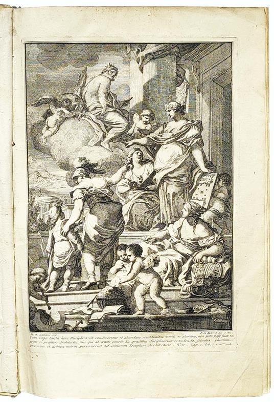 L' Architettura di M. Vitruvio Pollione colla traduzione italiana e comento del marchese Berardo Galiani [...] dedicata alla maestà di Carlo Re delle Due Sicilie - M. Vitruvio Pollione - copertina