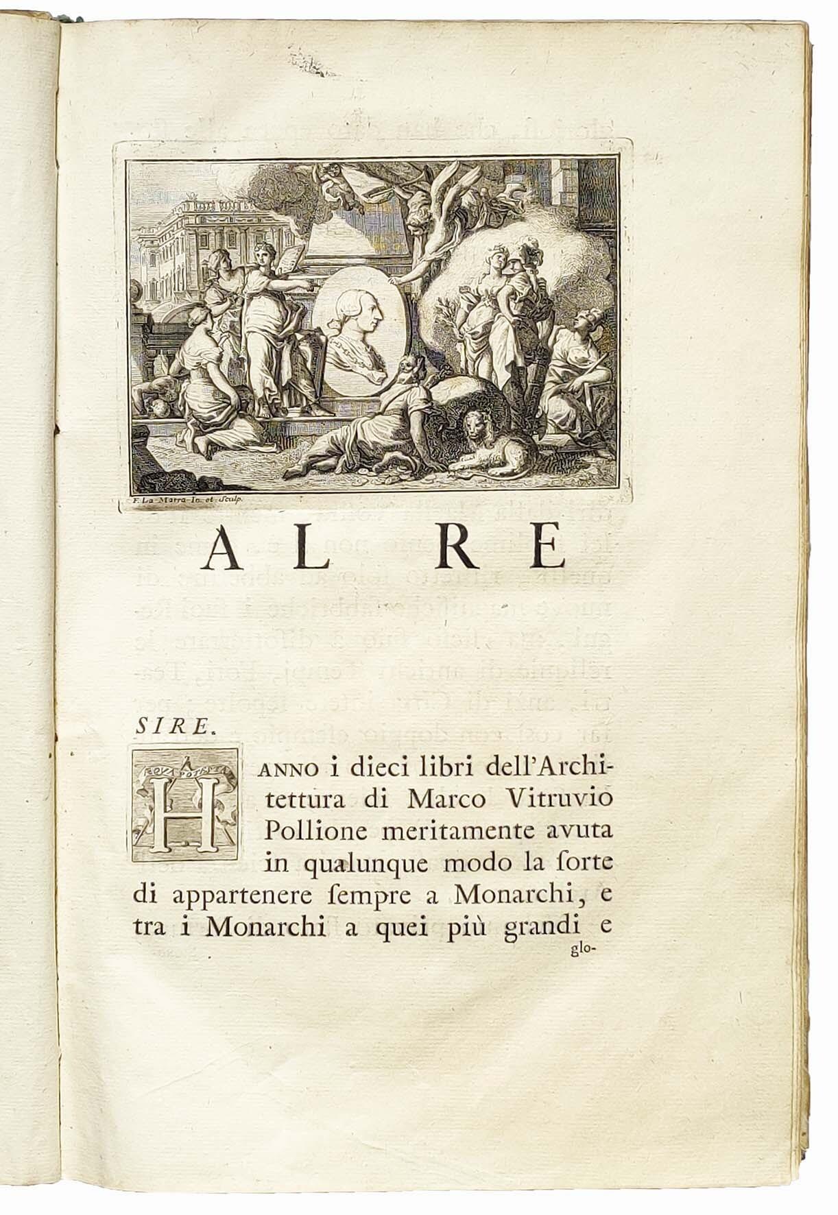 L' Architettura di M. Vitruvio Pollione colla traduzione italiana e comento del marchese Berardo Galiani [...] dedicata alla maestà di Carlo Re delle Due Sicilie