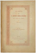 La cripta del B. Antonio Maria Zaccaria nella chiesa di S. Barnaba in Milano. Ricordo del XIII. Congresso Eucaristico