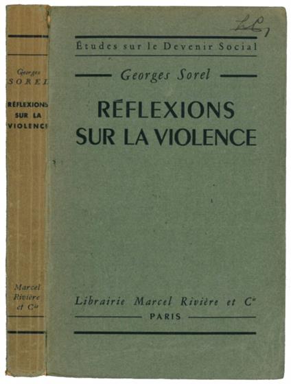 Reflexions sur la violence - Georges Sorel - copertina