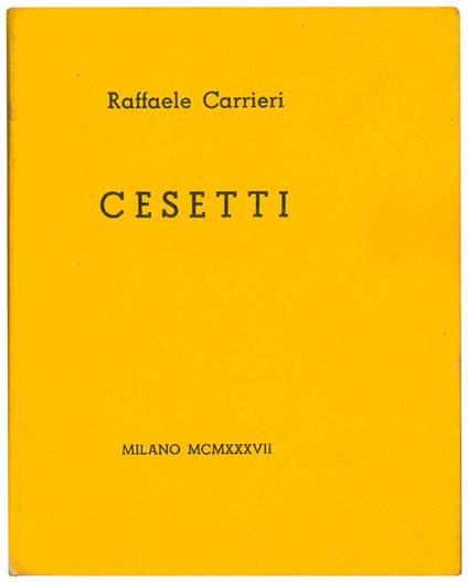 Cesetti - Raffaele Carrieri - copertina