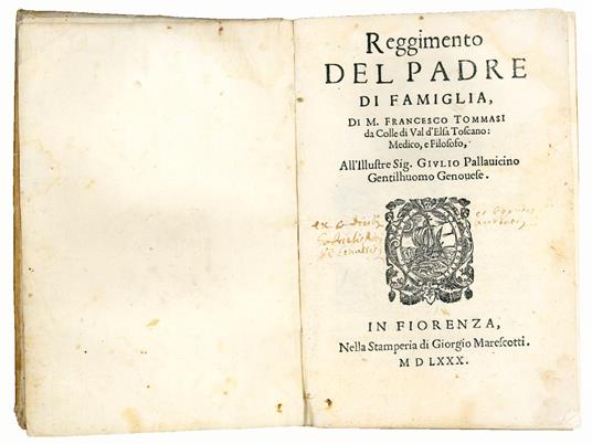 Reggimento del padre di famiglia - Francesco Tommasi - copertina