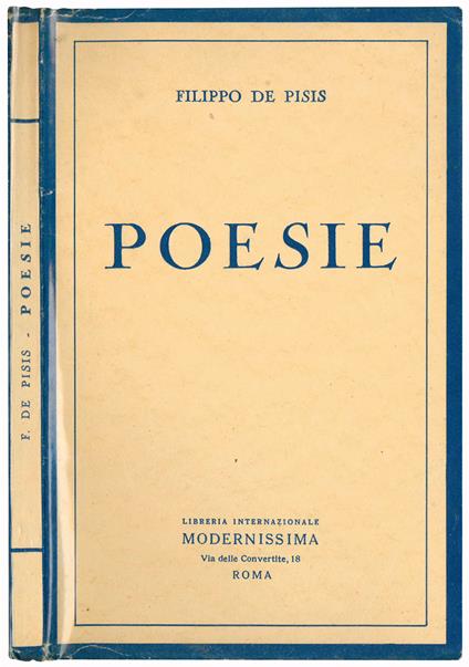 Poesie - Filippo De Pisis - copertina