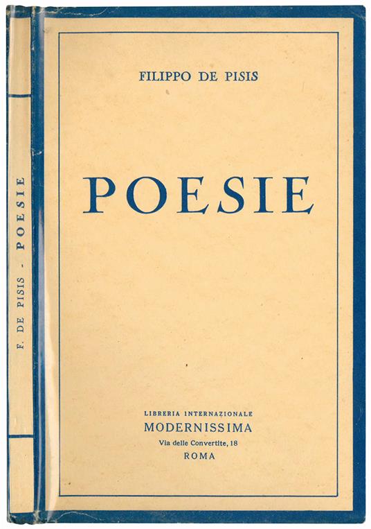 Poesie - Filippo De Pisis - copertina