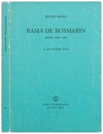Rama de rosmarin. Poesie 1980-1985 a cura di Edda Serra