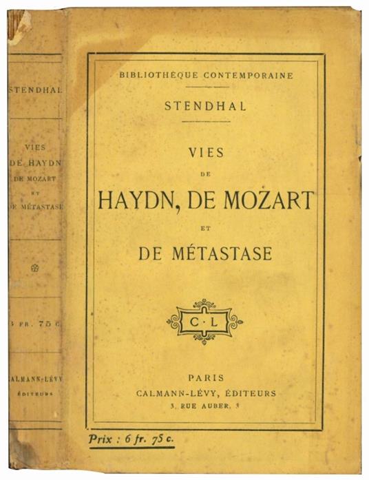 Vies de Haydn, de Mozart et de Métastase - Stendhal - copertina