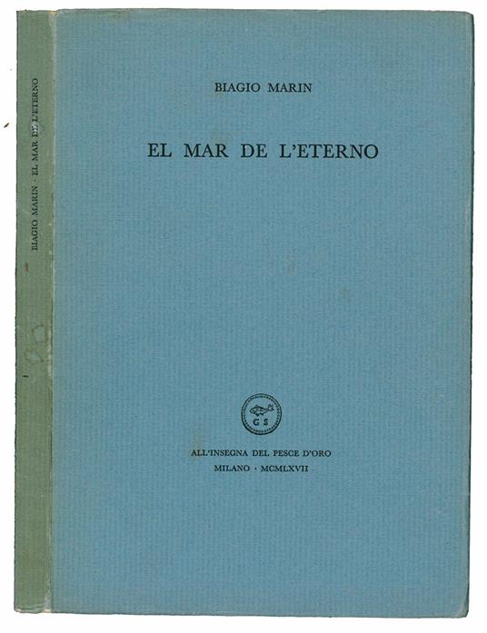 El mar de l'eterno - Biagio Marin - copertina
