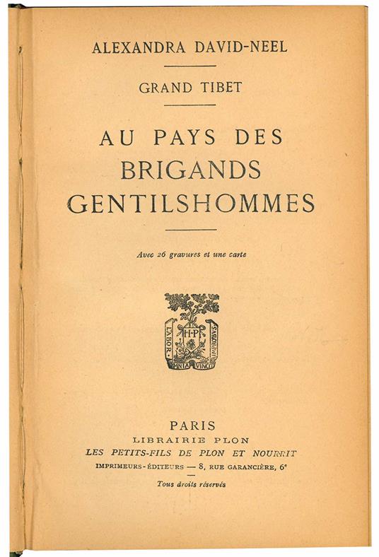 Grand Tibet. Au pays des brigands gentilshommes - Alexandra David-Neel - copertina