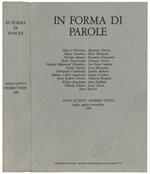 In forma di parole. Anno quinto numero terzo. Luglio Agosto Settembre 1984