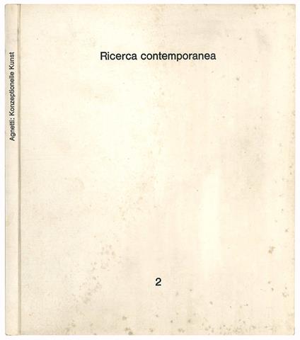 Ricerca contemporanea 2. Konzeptionelle Kunst - Vincenzo Agnetti - copertina