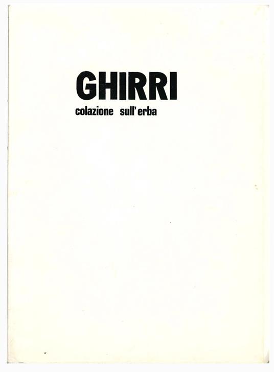 Colazione sull'erba - Luigi Ghirri - copertina