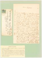Lettera autografa firmata ed indirizzata a Francesco Manfredini, segretario generale dell'Accademia delle Belle Arti dell'Emilia. Siena, marzo 1865