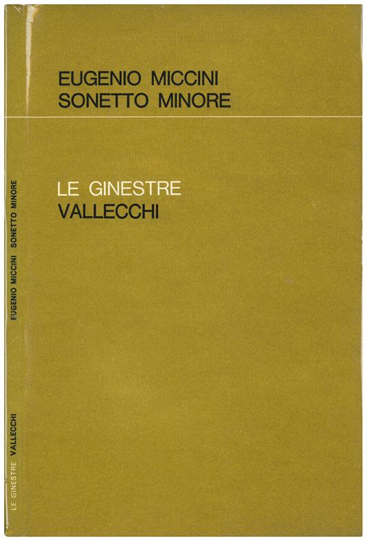 Sonetto minore - Eugenio Miccini - copertina