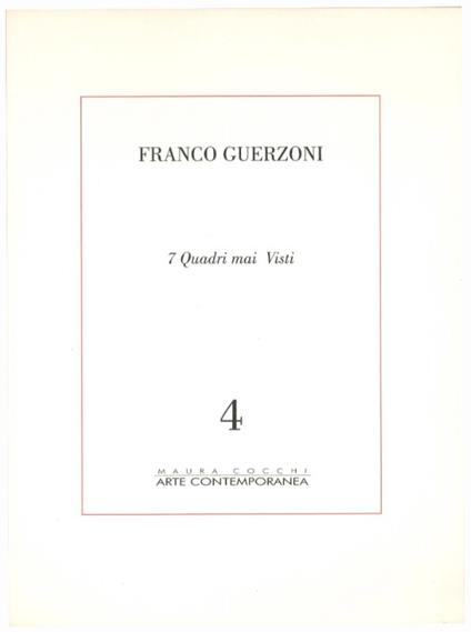 7 Quadri mai Visti - Franco Guerzoni - copertina